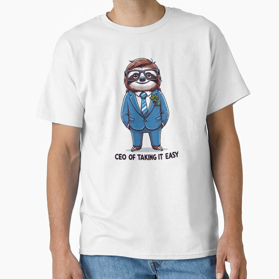 CEO of Taking It Easy – Funny Sloth Office Humor Design by CyfroweMysli