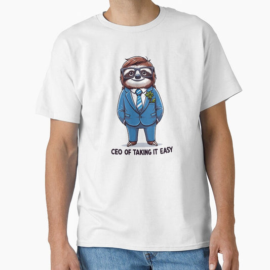 CEO of Taking It Easy – Funny Sloth Office Humor Design by CyfroweMysli