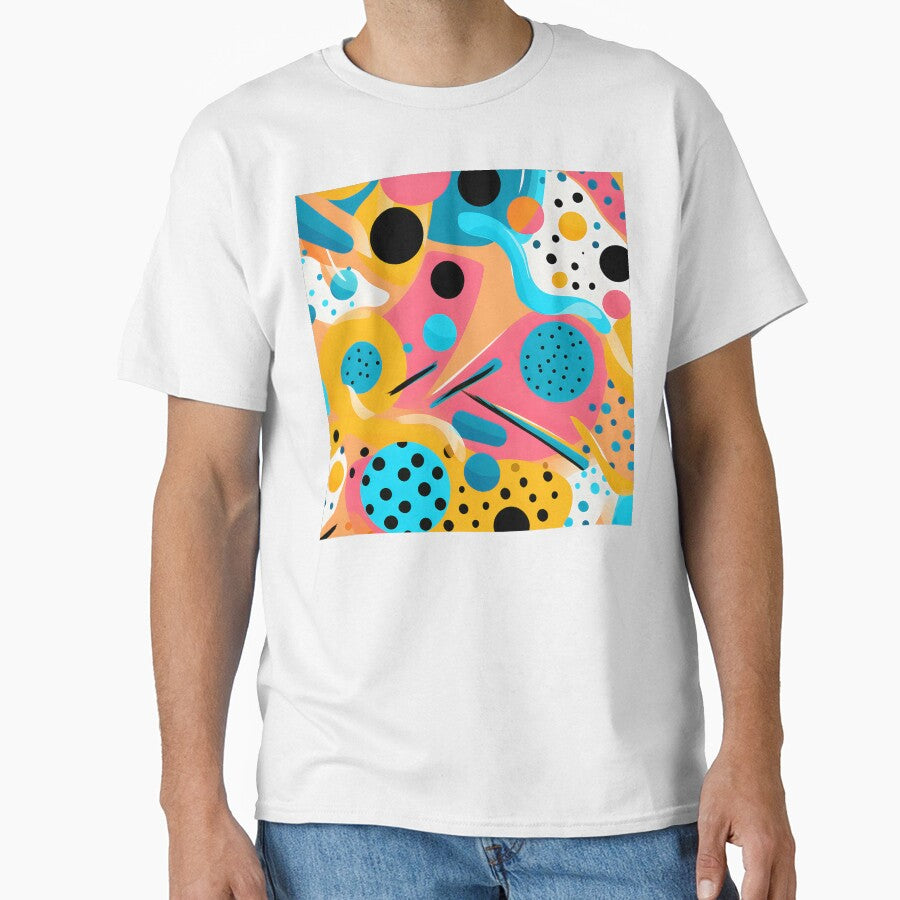 Pop Art Abstract Blue, Yellow And Pink Pattern by DEC02