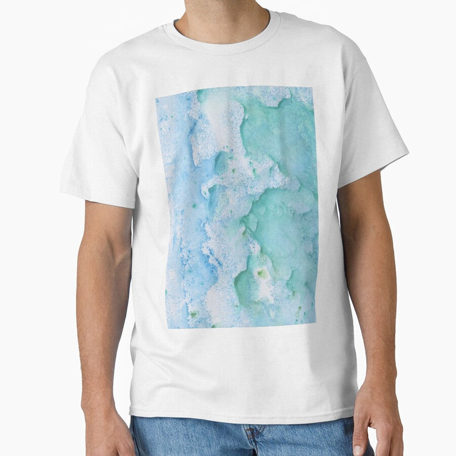 Touching Soft Turquoise Teal Blue Watercolor Abstract #1 #painting #decor #art by Anita's & Bella's Art