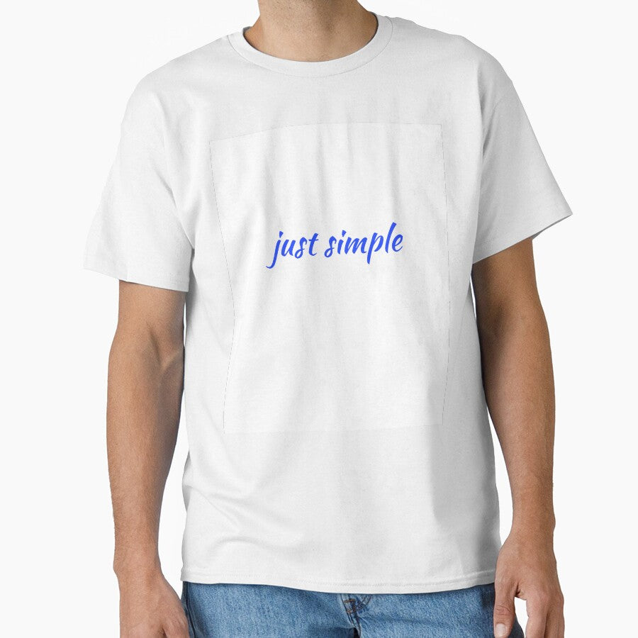 Just Simple Blue Script Typography Minimal Aesthetic Quote Design by onubi