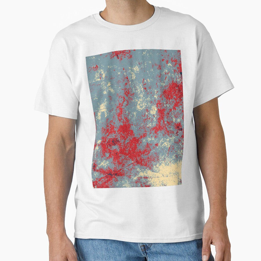 Grunge Chaos – Red, Grey & Cream Texture Art by SouthPrint