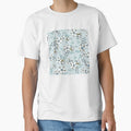 Cotton Flowers and Eucalyptus, watercolor dusty blue botanical pattern by CHERRY--SHOP