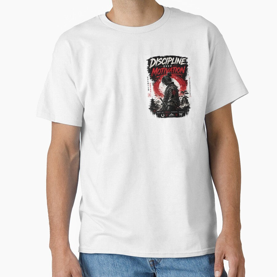 Discipline Over Motivation Samurai Sticker by GenZStickerHub1