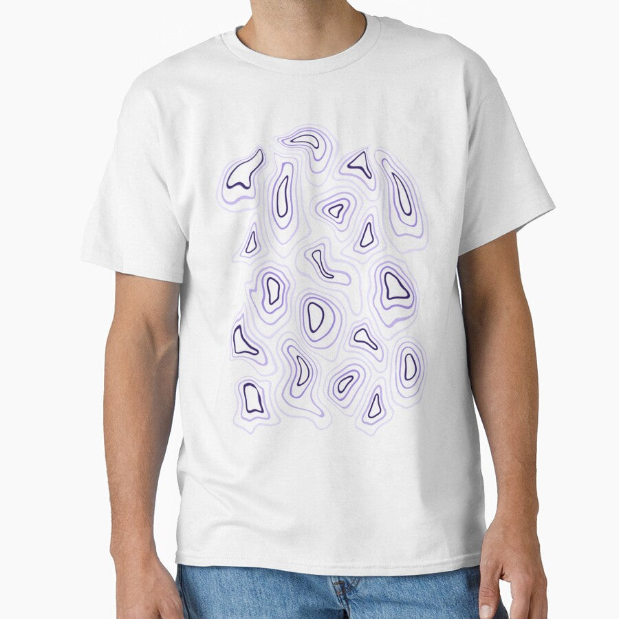 Purple Minimalist Geode Drawing by velvetearth