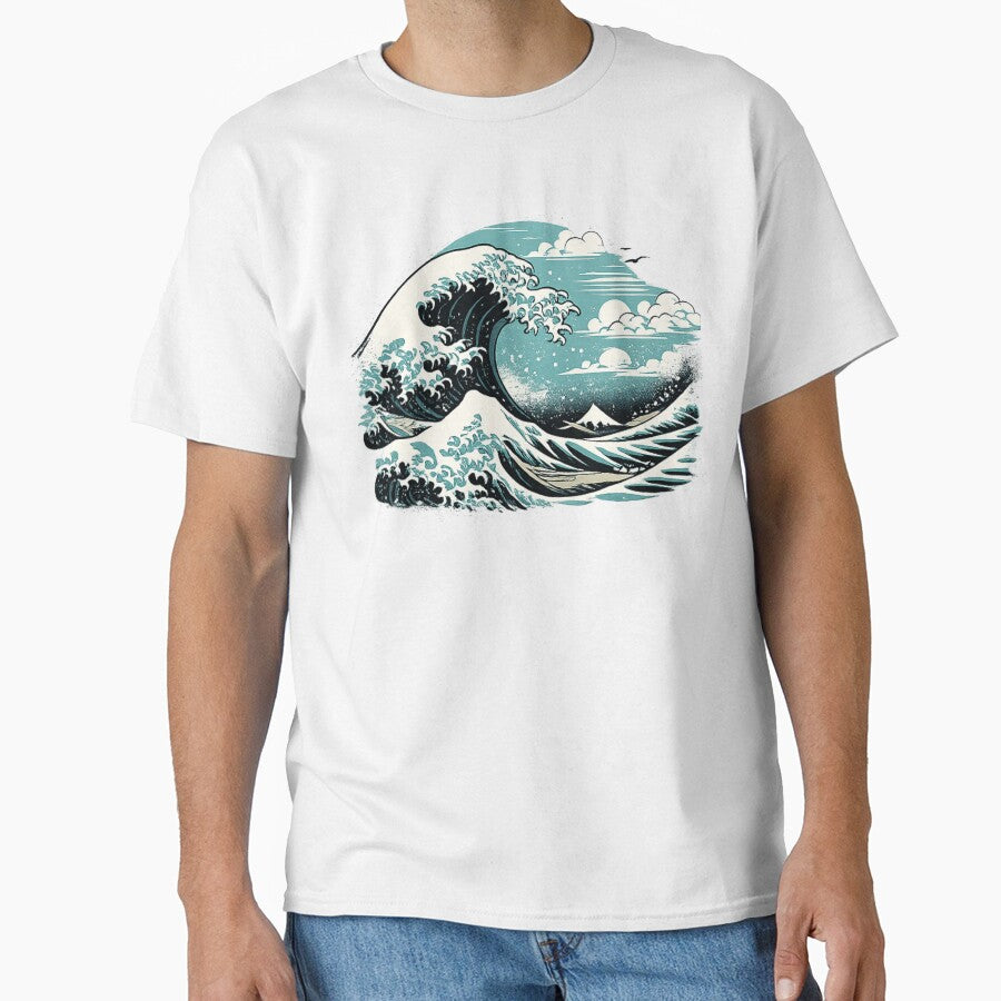 Minimal Ocean Wave Streetwear Graphic by Lowkloot
