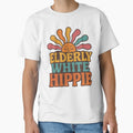Elderly White Hippie Trending Funny Saying Hippie Men Women by NightWisdom
