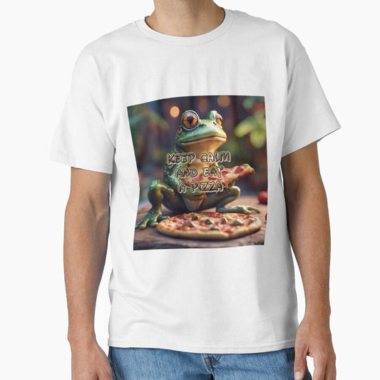 Keep Calm And Eat A Pizza Frog by TheArtOfPat