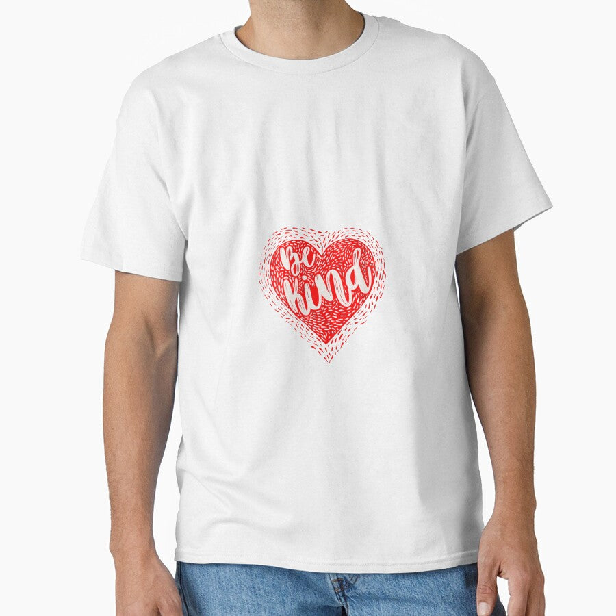 Womens Be Kind Heart V neck T shirt by ekm2766