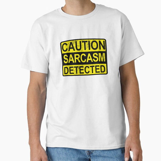 Caution: Sarcasm Detected Funny Sarcastic Humor & Quotes Distressed by BazaarTrades