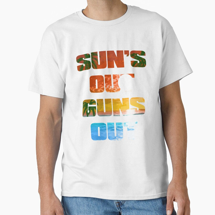 Sun's Out Guns Out T-Shirt by strippedTees