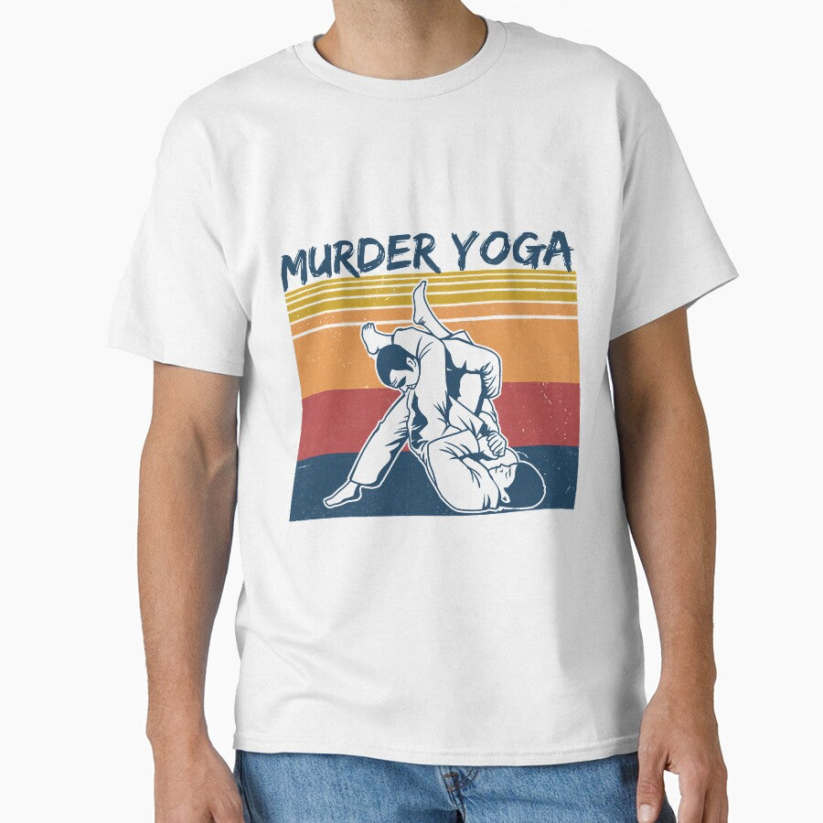 Brazilian Jiu Jitsu Funny Murder Yoga Vintage by SeanDoke