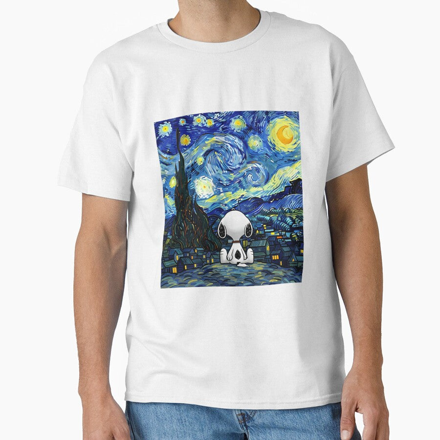 Snoopy Starry Night Van Gogh by Morphologiona