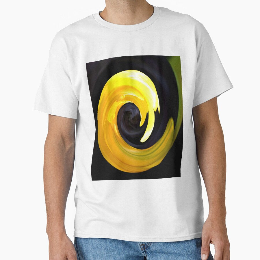 Yellow Black Abstract by katy hawk