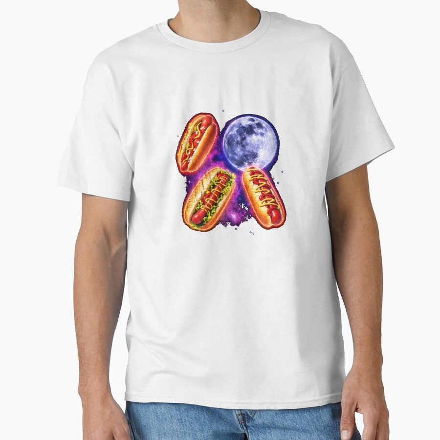 Vintage Retro Hot Dog Moon, Unisex Graphic, Dog In Me, Oversized Y2k Top, Funny by idtanerdsand