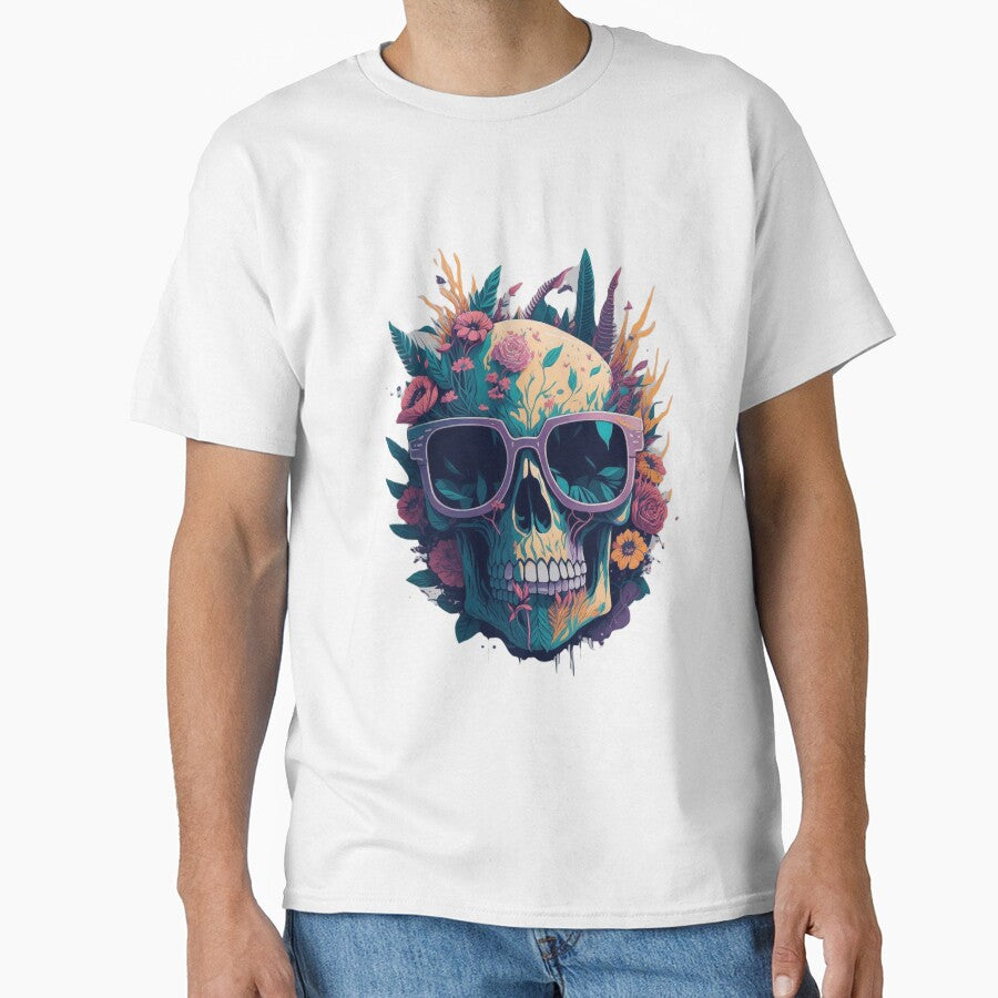 Skull With Flowers by aqua1001