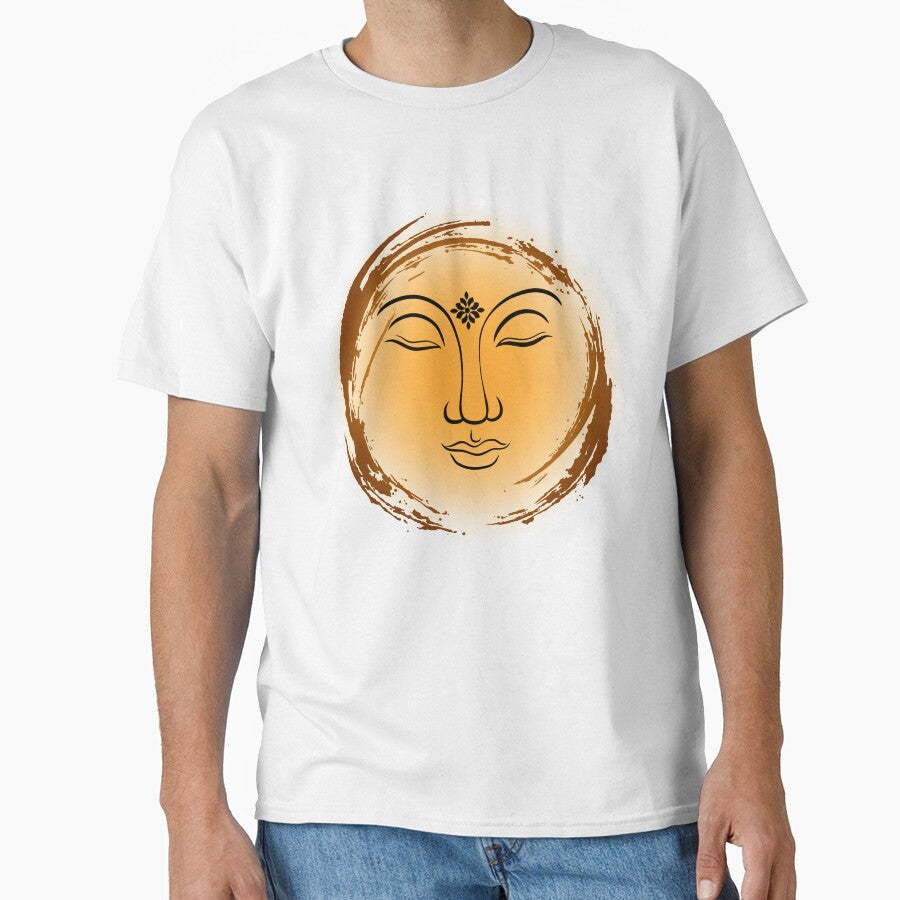 Inner Peace Celestial Sun Face | Boho Spiritual Minimalist Design by DonaFada