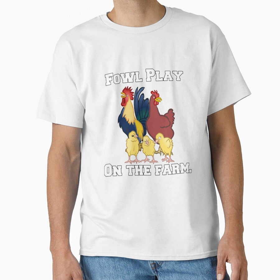Funny Chicken Farmer Humor Fowl Play On The Farm by fantasticdesign