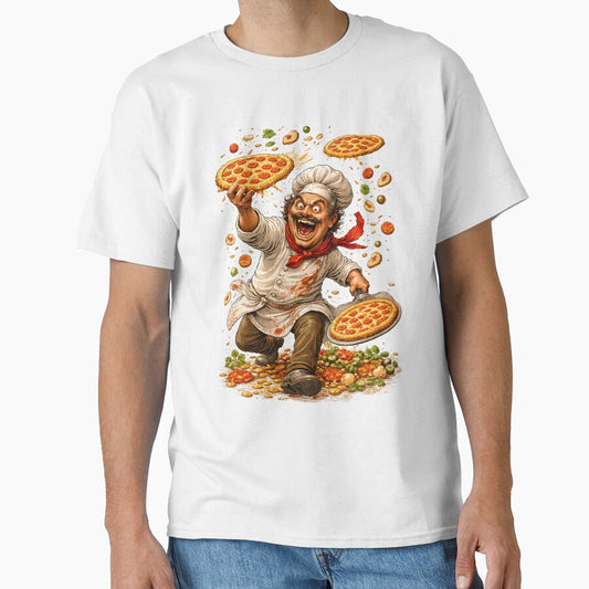 Crazed Italian Cheff Throwing Pizzas by PIXEL POP DESIGNS - Beyond the Norm!