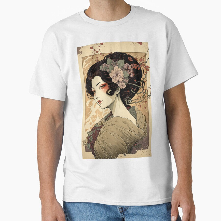 Japanese Woman in Spring - Art Nouveau Style by ArtNouveauChic