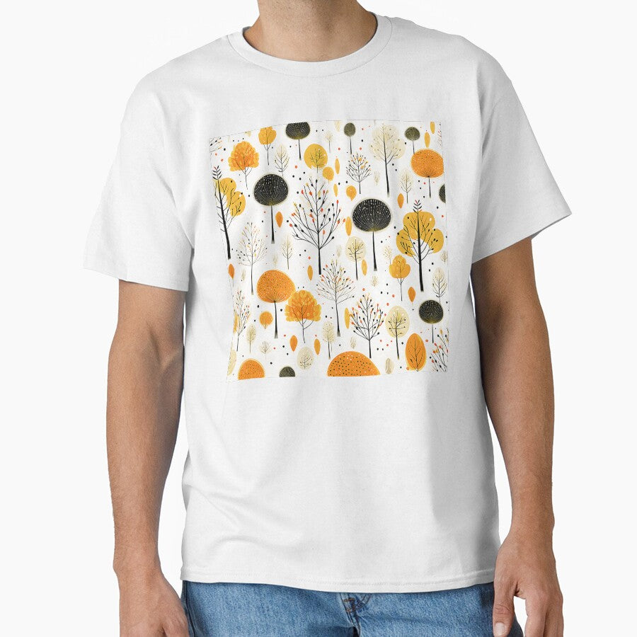 Boho-Style Golden-Orange And Mustard Leaves Abstract by DEC02