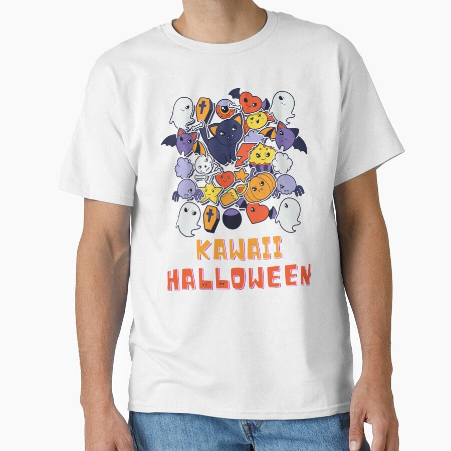 Kawaii Halloween Black Cat Ghosts Skull Pumpkin Spooky by BeeZBeez