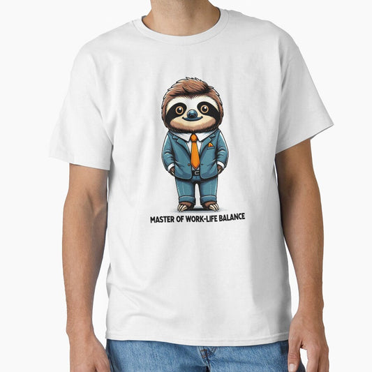 Work Life Balance Sloth – Funny Office Humor Design by CyfroweMysli