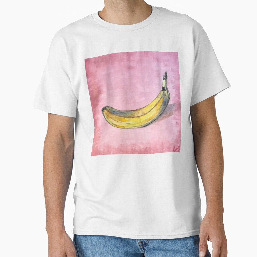 POP BANANA | Warhol Inspired Oil Painting | Pink Pop Art Wall Decor by BlueberrySwan