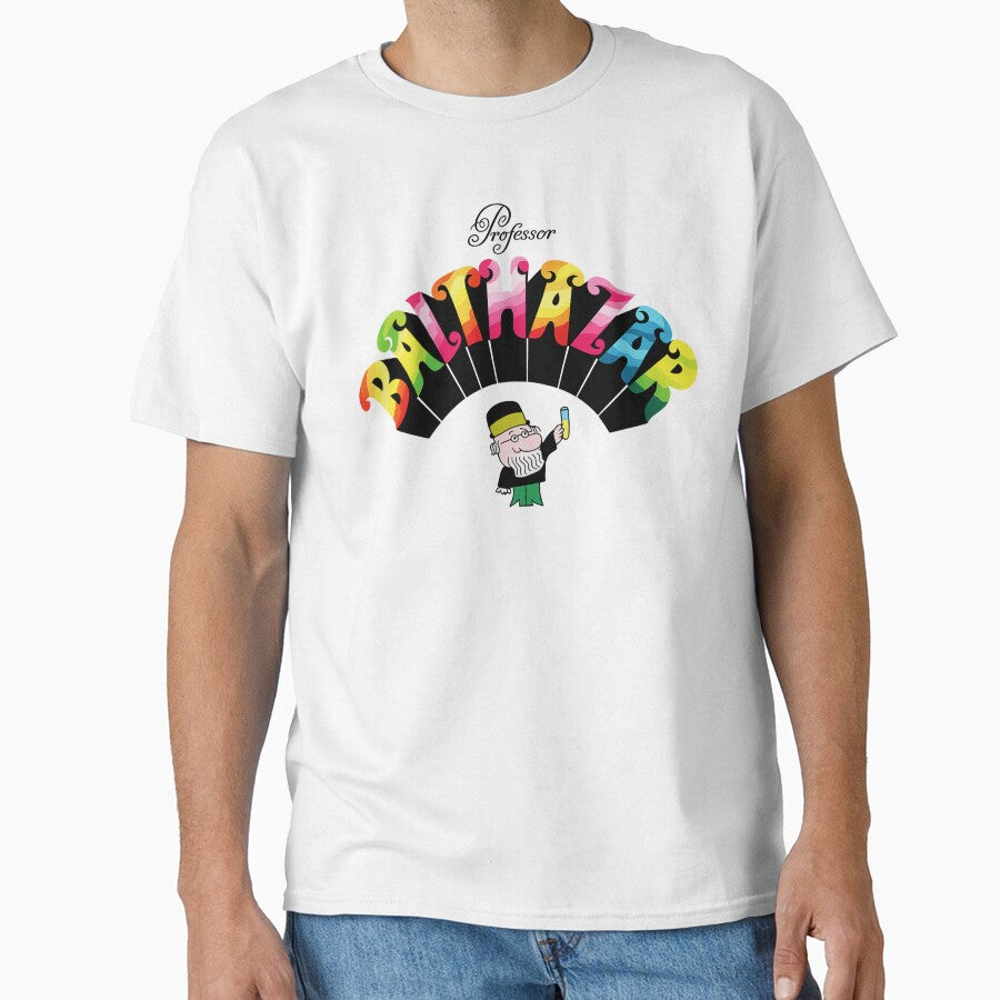 Professor Baltazar Retro Rainbow Cartoon Design by pantapita