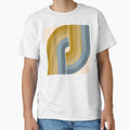 Geometric Retro Vintage Style - Mustard Gold and Dusty Blue by JMgraphic