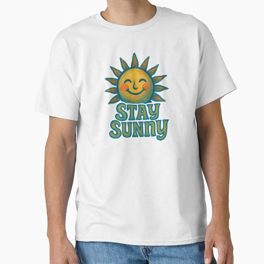Stay Sunny design with positive vibes and cheerful style by FrictionMaxxing