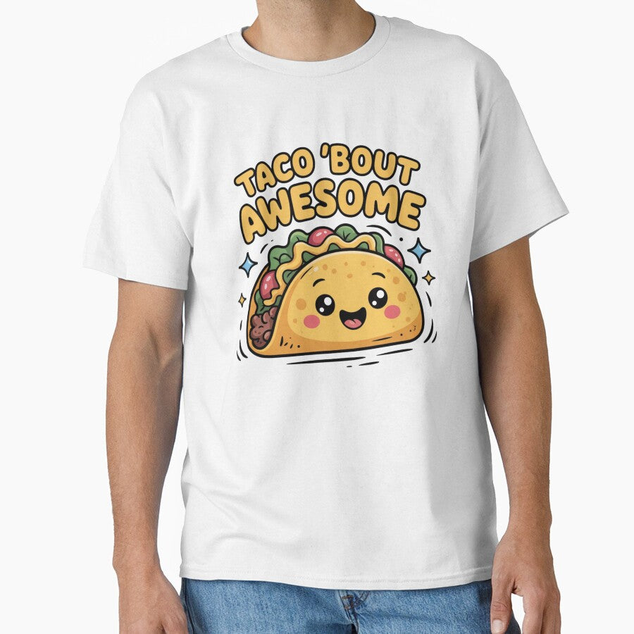 Taco Bout Awesome Funny Pun Kawaii Cute Food Lover Humor by ZACK ART