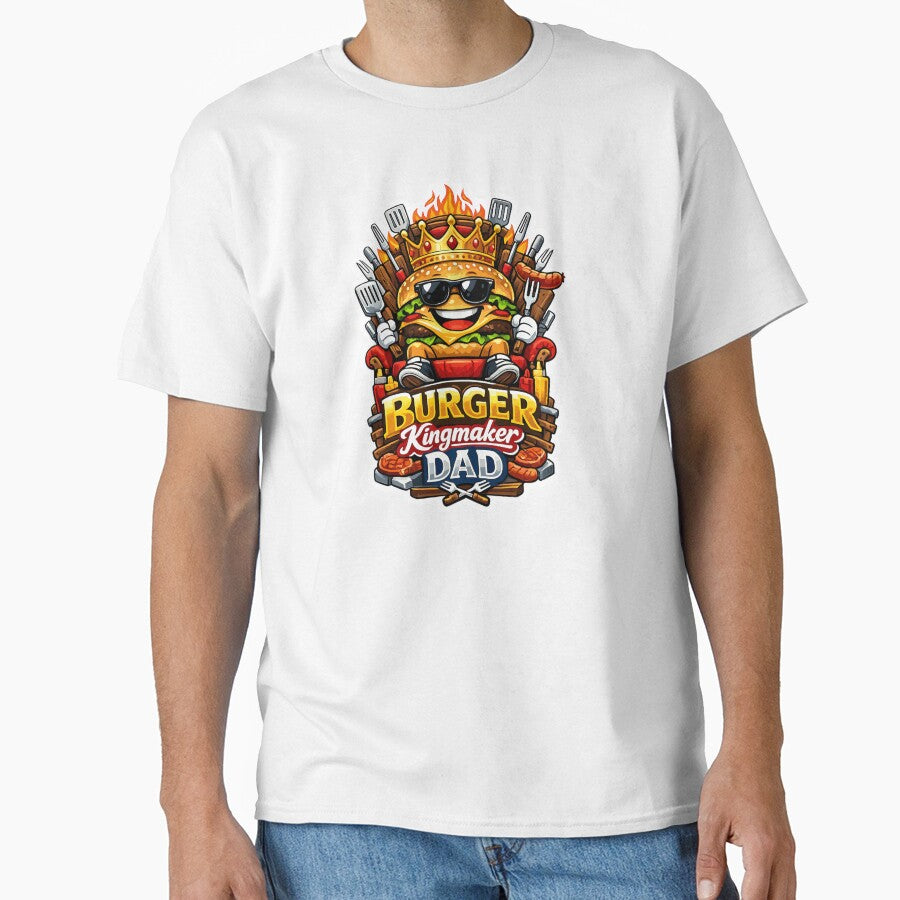 Burger Kingmaker Dad - Funny BBQ Grill King by Mikoff04-arts
