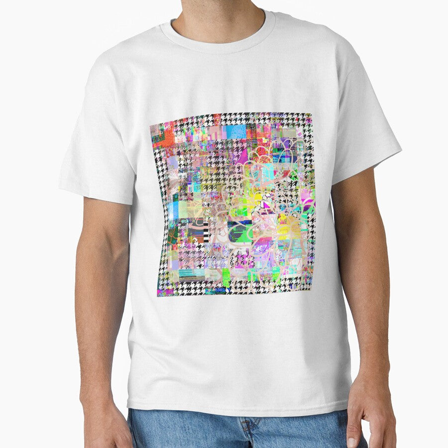 Glitzy Houndstooth Glitchy Glam by thebrightspotco