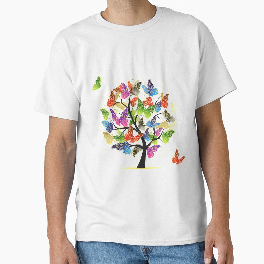 Butterfly tree Slim Fit T-Shirt by Carla Nay