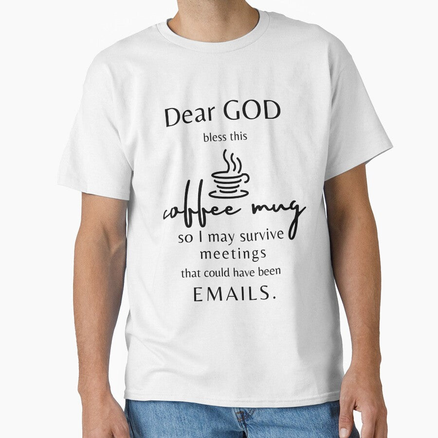 Dear God - Funny Coffee Prayer For Office Workers by Anniko Art Studio