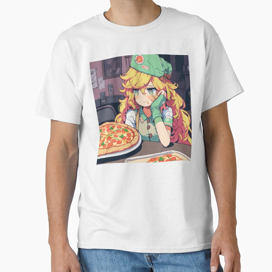 Kawaii Anime Pizza Girl – Cute Food Anime Design by madkiitten