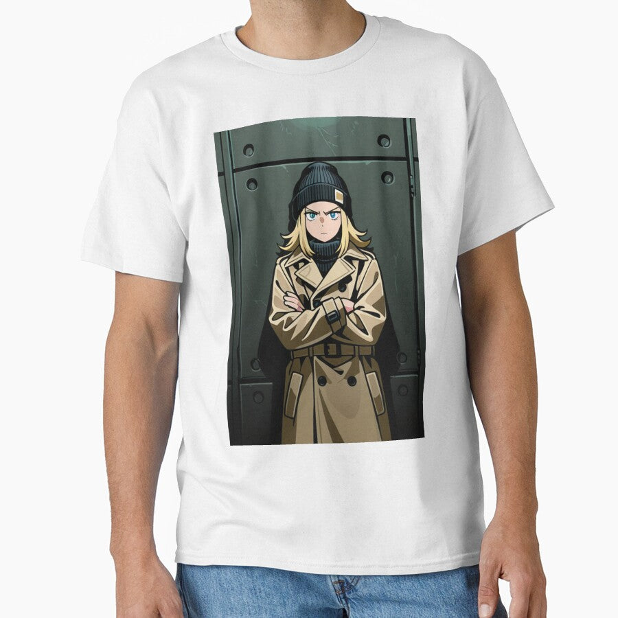 Fashion - Man in Brown Trench Coat Beanie Streetwear Anime Variant 2 by AnimeShin