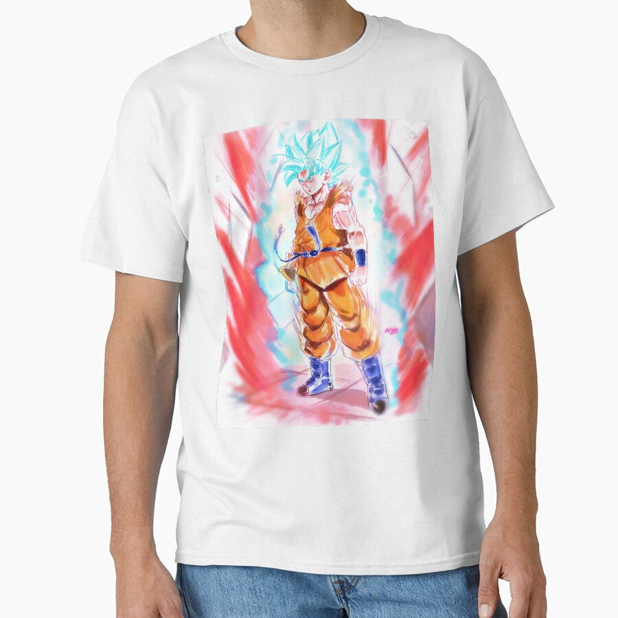 Going SSJ- Kaio-Ken Goku Blue by markclarkii