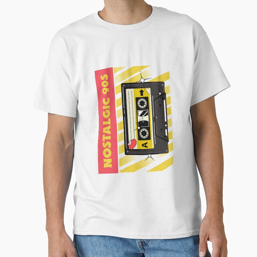 Nostalgic 90s Artwork with Classic Cassette Tape Illustration by deepakrode7