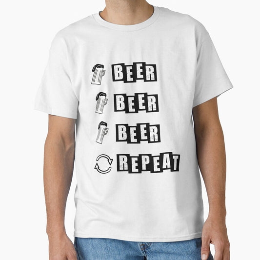 Beer, Beer, Beer, Repeat - White by BusyMonkeys