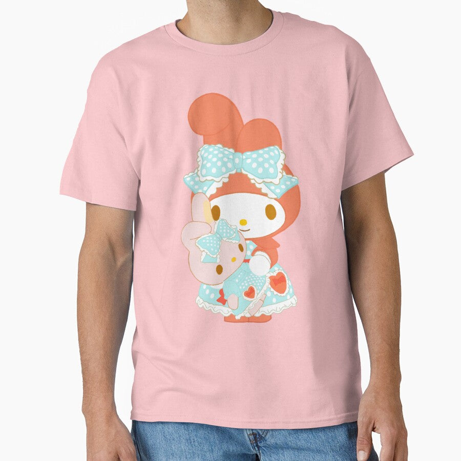 My Melody Tea Party with her doll (Blue background variation) by Jumaimaboba