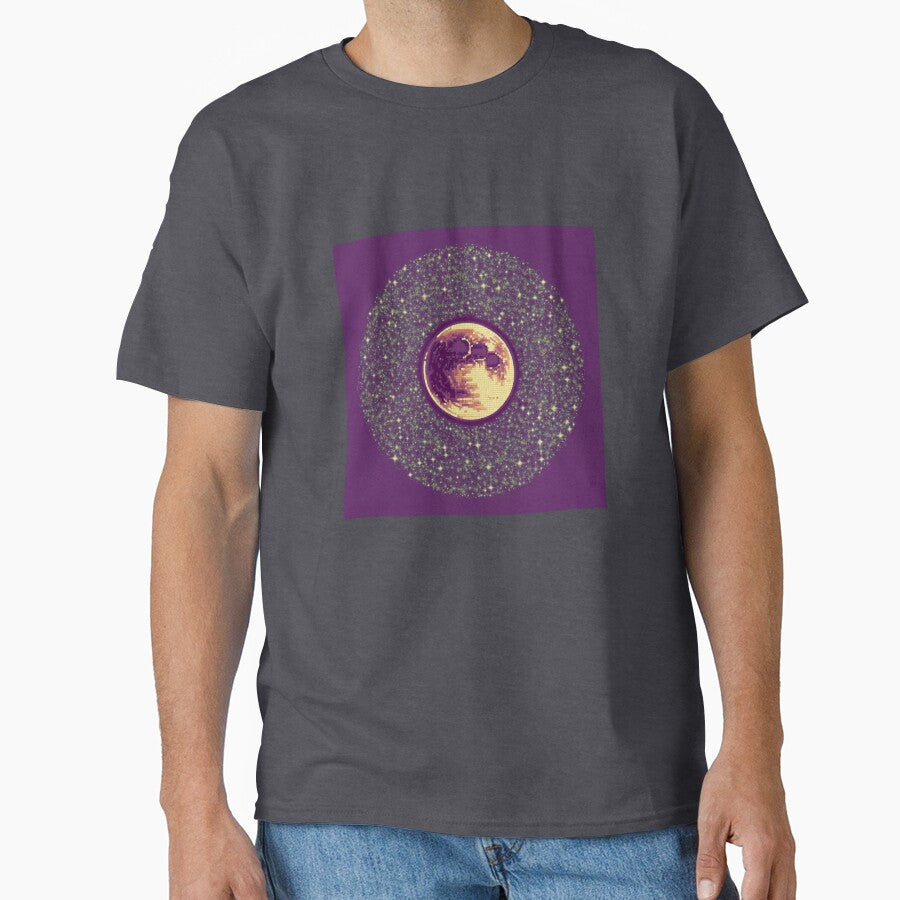 Pixel Art Moon and Stars Design - Retro Art for Clothing, Mugs, and Accessories by AlanCStore