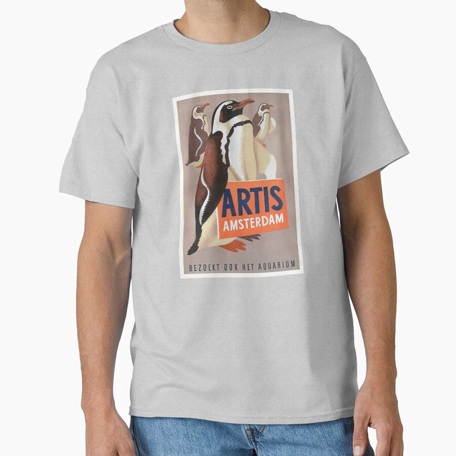 1947 Artis Zoo Amsterdam Penguins Poster by retrographics