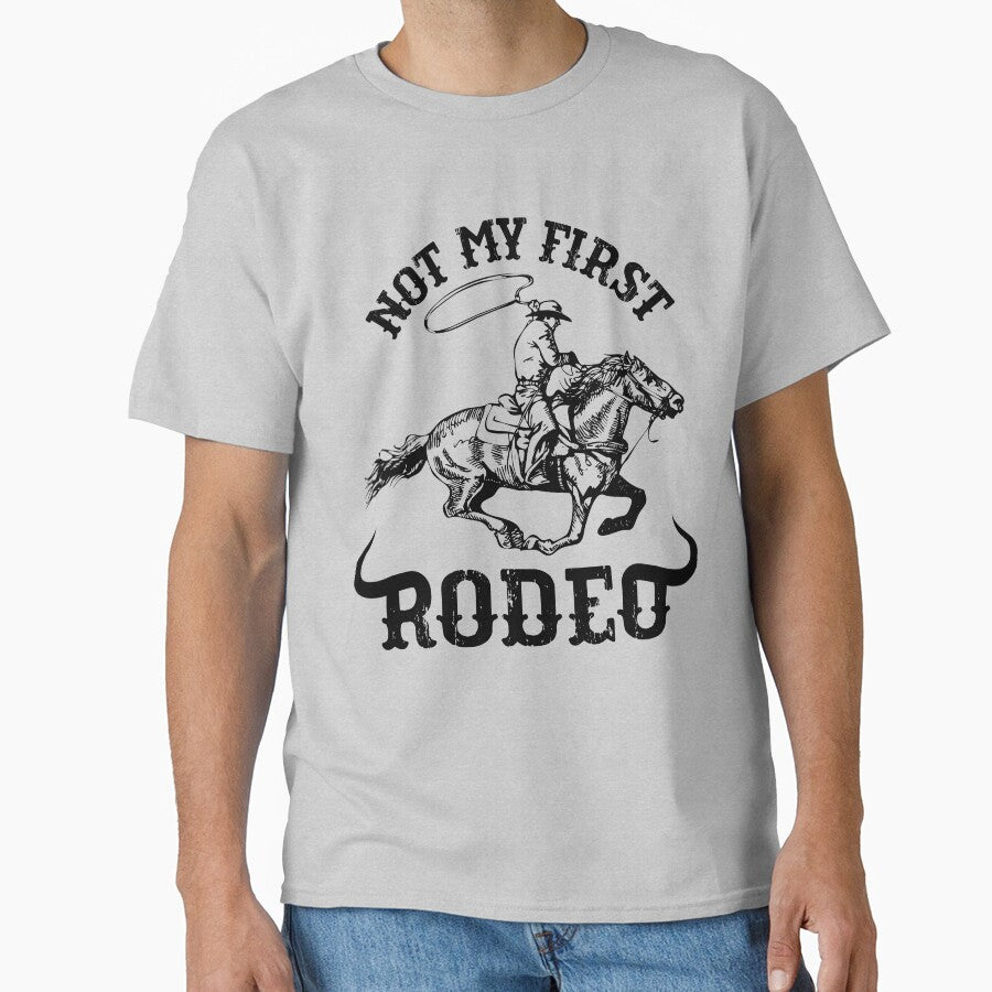 Not My First Rodeo Western Vintage Retro Tee For Mens Womens by Cherry-Lemontie