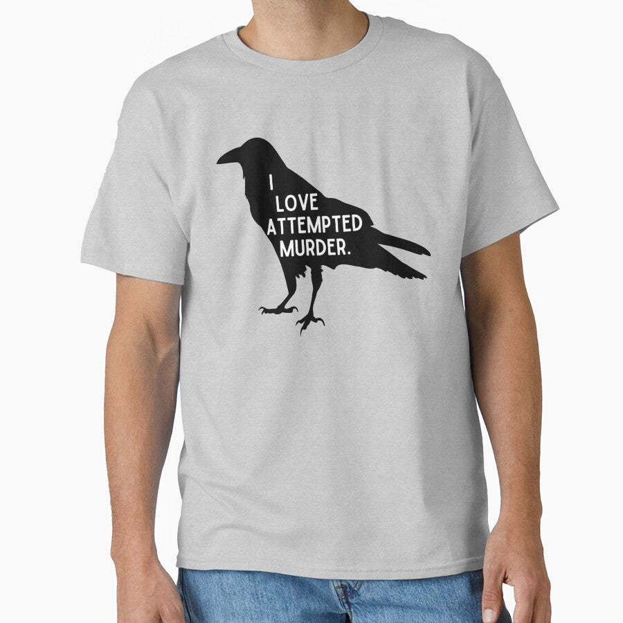 I love attempted murder Halloween crow pun by TheWaterBirds