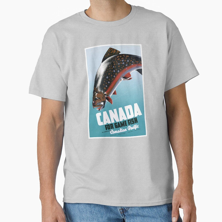 1942 CANADA For Game Fish Travel Poster by retrographics