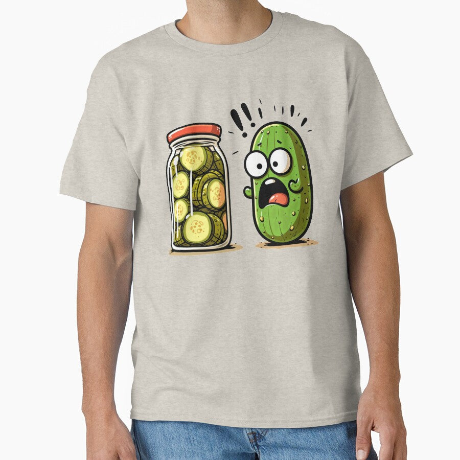 Funny Pickle Surprise Cucumber And A Jar Of Sliced Pickles by PrintasticArtz