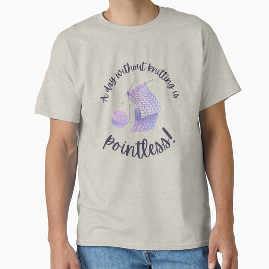 A day without knitting is pointless yarn pun by 442b