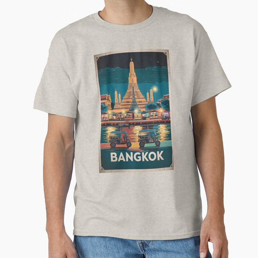 Bangkok Vintage Travel Poster by TravelerRat